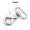 Swivel Hook Nickel Plated Brass Base Side Claw 1.5 Inches Long 1/2 Inch Loop
